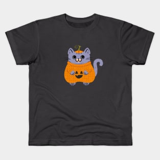 Pumpkin cat Kids T-Shirt